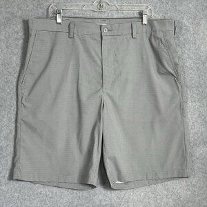 PGA Tour Mens Shorts Size 38  Gray Gingham Check Plaid Tradewinds